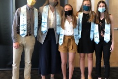 All 2021 Scholars with their GCSP graduation stolls
