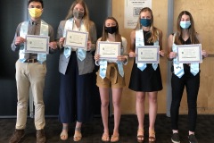 GCSP Class of 2021 with stolls and certificates