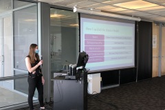 Carly Hard presenting