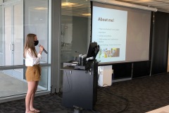 Katie Cartiglia presenting